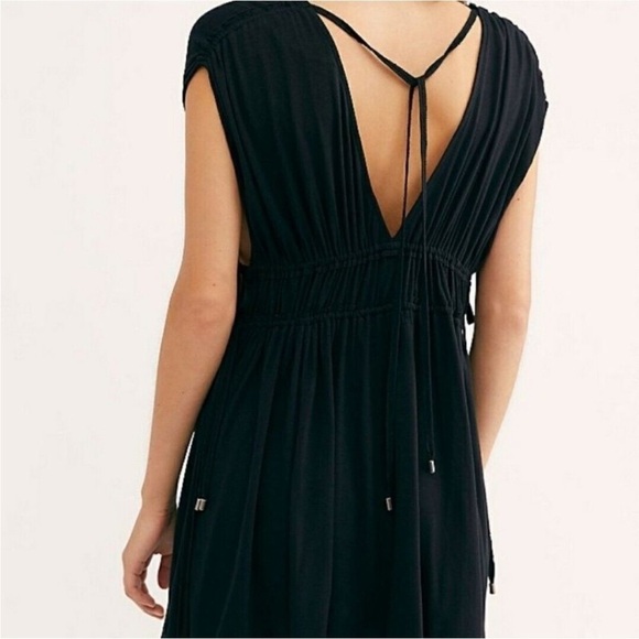 NWT NEW Free People Aries Deep Plunge V Neck Tank Top Tiered grunge vamp witchy - Picture 6 of 13